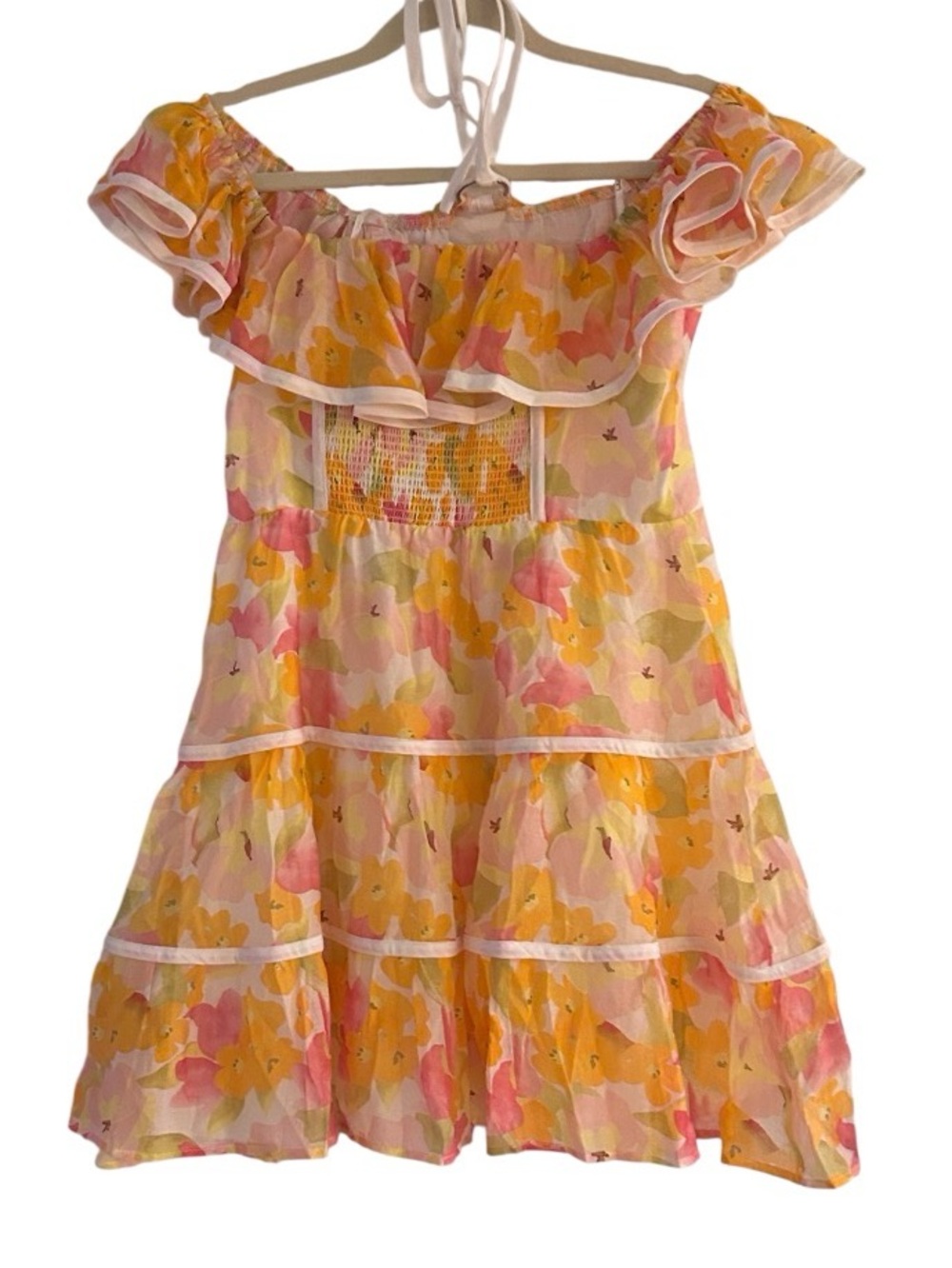 Lulus Mini Dress Size Medium Cutest Instinct Floral Halter Cold-Shoulder NEW - Picture 4 of 16